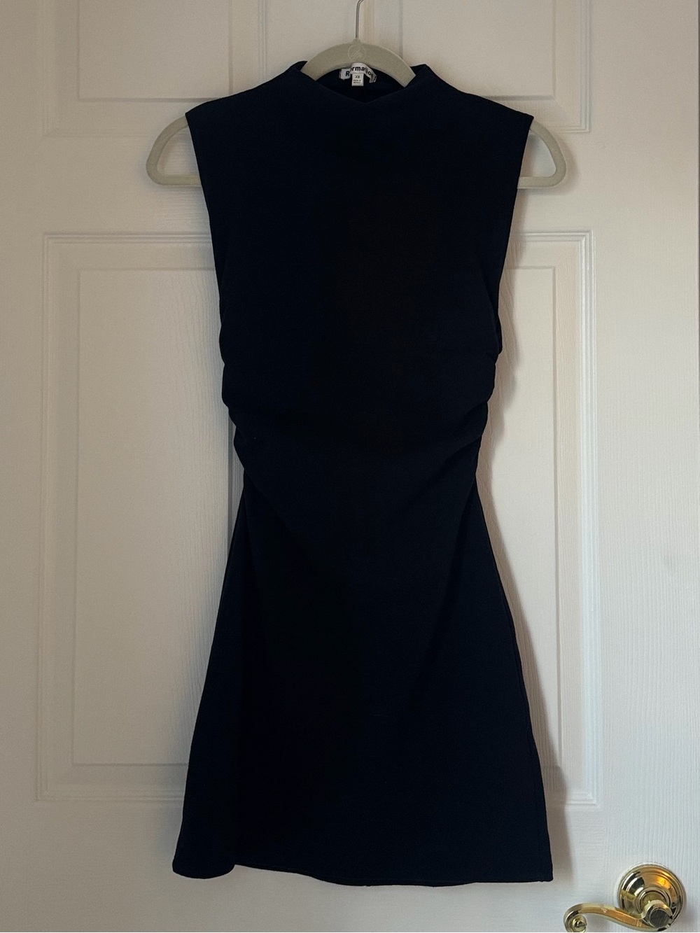 Reformation black XS Alden knit mini dress